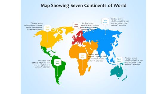 Map Showing Seven Continents Of World Ppt PowerPoint Presentation Gallery Display PDF