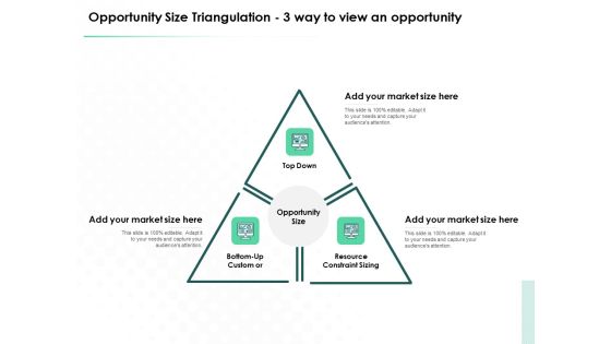 Market Approach To Business Valuation Opportunity Size Triangulation 3 Way To View An Opportunity Themes PDF Market Approach To Business Valuation Opportunity Size Triangulation 3 Way To View An Opportunity Themes PDF