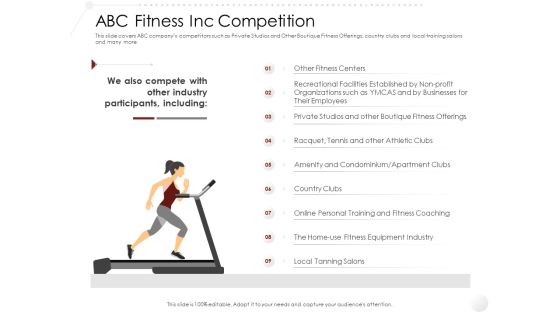 Market Entry Strategy Gym Health Clubs Industry ABC Fitness Inc Competition Information PDF