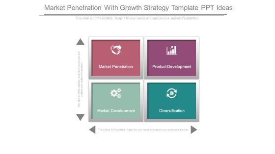 Market Penetration With Growth Strategy Template Ppt Ideas