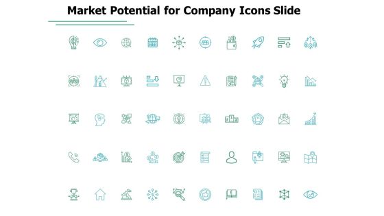 Market Potential For Company Icons Slide Ppt PowerPoint Presentation Show Format Ideas