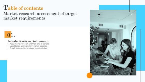 Market Research Assessment Of Target Market Requirements Table Of Contents Professional PDF Market Research Assessment Of Target Market Requirements Table Of Contents Professional PDF