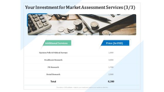 Market Research Your Investment For Market Assessment Services PR Ppt PowerPoint Presentation Professional Examples PDF Market Research Your Investment For Market Assessment Services PR Ppt PowerPoint Presentation Professional Examples PDF