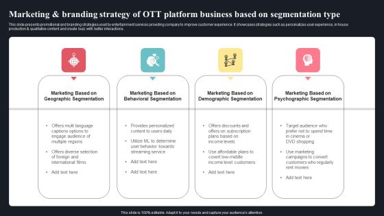 Marketing And Branding Strategy Of OTT Platform Business Based On Segmentation Type Pictures PDF Marketing And Branding Strategy Of OTT Platform Business Based On Segmentation Type Pictures PDF