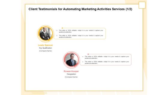 Marketing Automation Client Testimonials For Automating Marketing Activities Services Guidelines PDF Marketing Automation Client Testimonials For Automating Marketing Activities Services Guidelines PDF