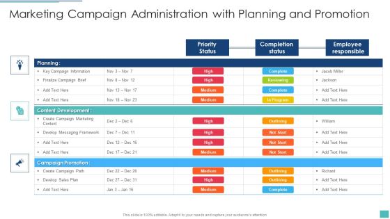 Marketing Campaign Administration With Planning And Promotion Designs PDF Marketing Campaign Administration With Planning And Promotion Designs PDF