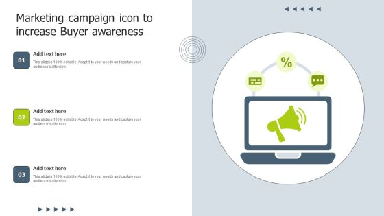 Marketing Campaign Icon To Increase Buyer Awareness Information PDF Marketing Campaign Icon To Increase Buyer Awareness Information PDF