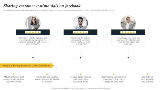Marketing Initiatives To Promote Fast Food Cafe Sharing Customer Testimonials On Facebook Microsoft PDF Marketing Initiatives To Promote Fast Food Cafe Sharing Customer Testimonials On Facebook Microsoft PDF