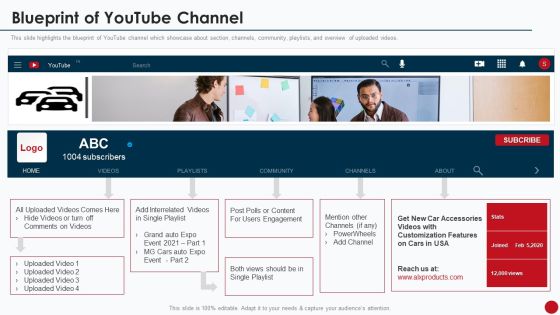 Marketing Manual For Product Promotion On Youtube Channel Blueprint Of Youtube Channel Brochure PDF Marketing Manual For Product Promotion On Youtube Channel Blueprint Of Youtube Channel Brochure PDF
