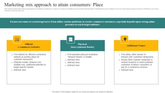 Marketing Mix Approach To Attain Consumers Place Ppt Infographic Template Objects PDF Marketing Mix Approach To Attain Consumers Place Ppt Infographic Template Objects PDF