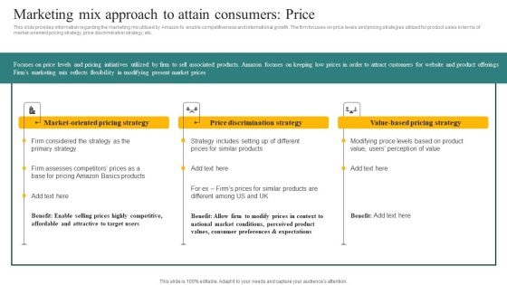 Marketing Mix Approach To Attain Consumers Price Ppt Icon Example Introduction PDF Marketing Mix Approach To Attain Consumers Price Ppt Icon Example Introduction PDF