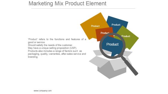 Marketing Mix Product Element Powerpoint Templates