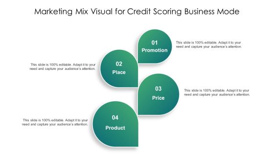 Marketing Mix Visual For Credit Scoring Business Model Ppt Infographic Template Example 2015 PDF
