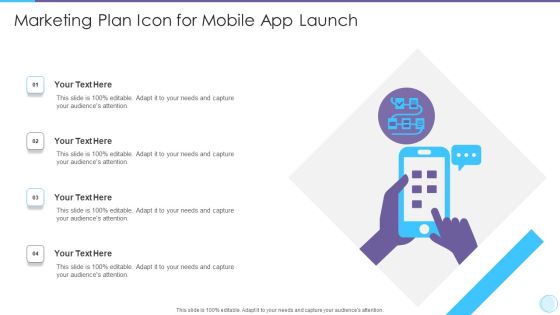 Marketing Plan Icon For Mobile App Launch Ideas PDF Marketing Plan Icon For Mobile App Launch Ideas PDF