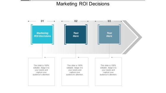 Marketing ROI Decisions Ppt PowerPoint Presentation Pictures Themes Cpb