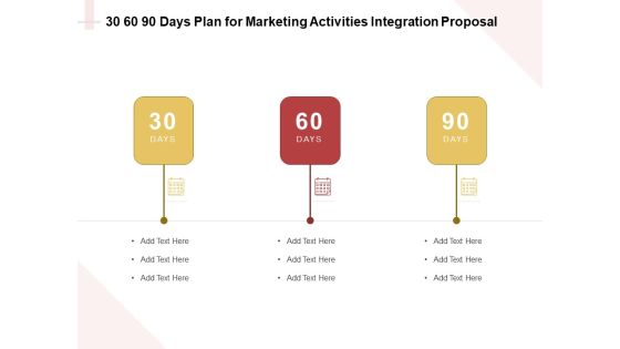 Marketing Strategy 30 60 90 Days Plan For Marketing Activities Integration Proposal Microsoft PDF Marketing Strategy 30 60 90 Days Plan For Marketing Activities Integration Proposal Microsoft PDF