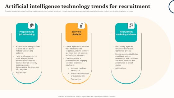 Marketing Strategy For A Recruitment Company Artificial Intelligence Technology Trends For Recruitment Elements PDF Marketing Strategy For A Recruitment Company Artificial Intelligence Technology Trends For Recruitment Elements PDF