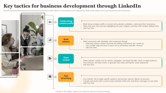 Marketing Strategy For A Recruitment Company Key Tactics For Business Development Through Linkedin Infographics PDF Marketing Strategy For A Recruitment Company Key Tactics For Business Development Through Linkedin Infographics PDF