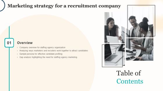 Marketing Strategy For A Recruitment Company Table Of Contents Clipart PDF Marketing Strategy For A Recruitment Company Table Of Contents Clipart PDF