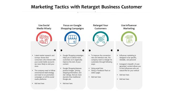 Marketing Tactics With Retarget Business Customer Ppt PowerPoint Presentation Professional Example Introduction PDF Marketing Tactics With Retarget Business Customer Ppt PowerPoint Presentation Professional Example Introduction PDF