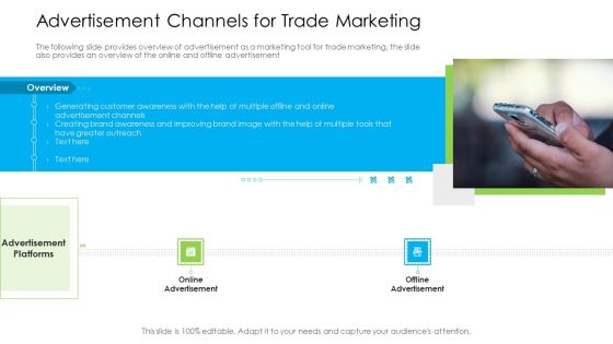 Marketing Techniques Online Offline Commercial Activities Advertisement Channels For Trade Marketing Brochure PDF Marketing Techniques Online Offline Commercial Activities Advertisement Channels For Trade Marketing Brochure PDF