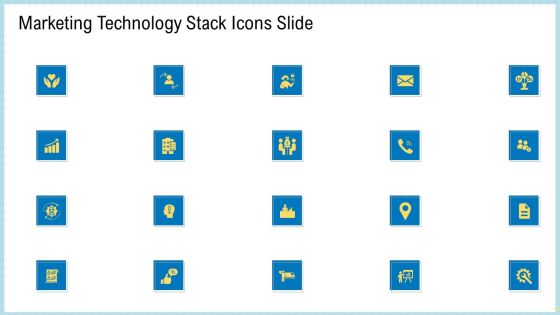 Marketing Technology Stack Icons Slide Designs PDF