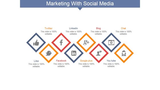 Marketing With Social Media Ppt PowerPoint Presentation Model Shapes