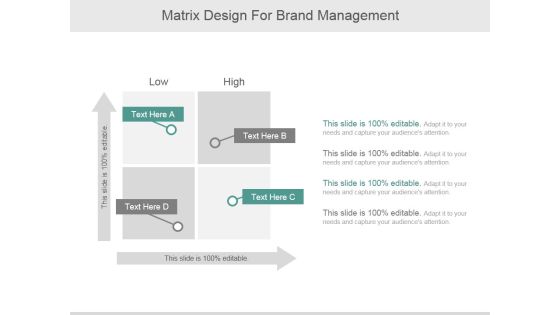 Matrix Design For Brand Management Ppt PowerPoint Presentation Tips Matrix Design For Brand Management Ppt PowerPoint Presentation Tips