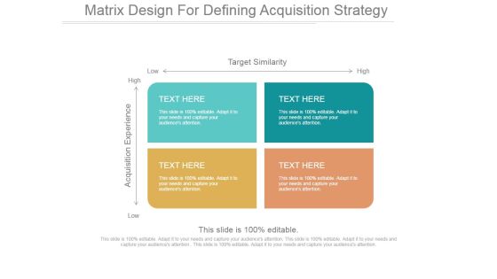 Matrix Design For Defining Acquisition Strategy Ppt PowerPoint Presentation Show Matrix Design For Defining Acquisition Strategy Ppt PowerPoint Presentation Show