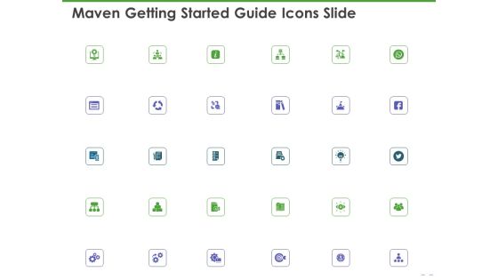 Maven Getting Started Guide Icons Slide Ppt PowerPoint Presentation Inspiration Slide PDF