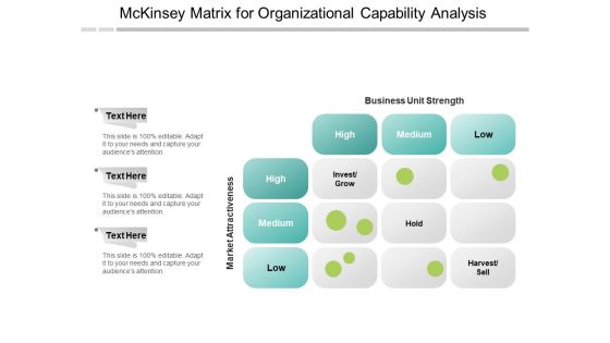 Mckinsey Matrix For Organizational Capability Analysis Ppt PowerPoint Presentation Summary Slides