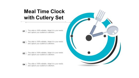 Meal Time Clock With Cutlery Set Ppt PowerPoint Presentation Infographic Template Example Topics