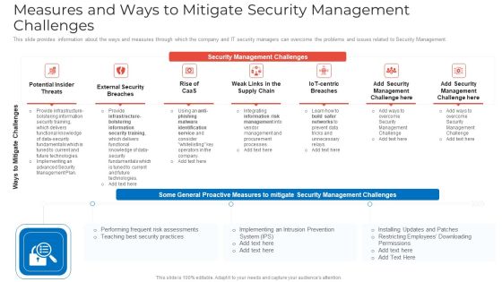 Measures And Ways To Mitigate Security Management Challenges Background PDF Measures And Ways To Mitigate Security Management Challenges Background PDF