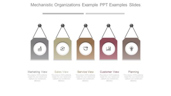 Mechanistic Organizations Example Ppt Examples Slides