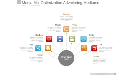 Media Mix Optimization Advertising Mediums Ppt PowerPoint Presentation Template