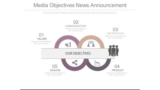 Media Objectives News Announcement Ppt Slides