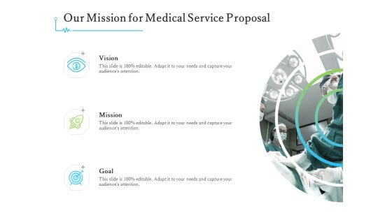 Medical And Healthcare Related Our Mission For Medical Service Proposal Ppt Portfolio Guide PDF