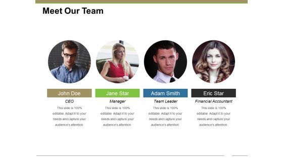 Meet Our Team Ppt PowerPoint Presentation Portfolio Themes Meet Our Team Ppt PowerPoint Presentation Portfolio Themes