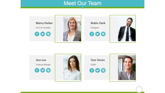 Meet Our Team Ppt Powerpoint Presentation Slides Slideshow Meet Our Team Ppt Powerpoint Presentation Slides Slideshow