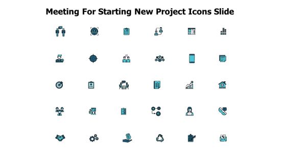 Meeting For Starting New Project Icons Slide Target Ppt PowerPoint Presentation Infographics Graphics Tutorials