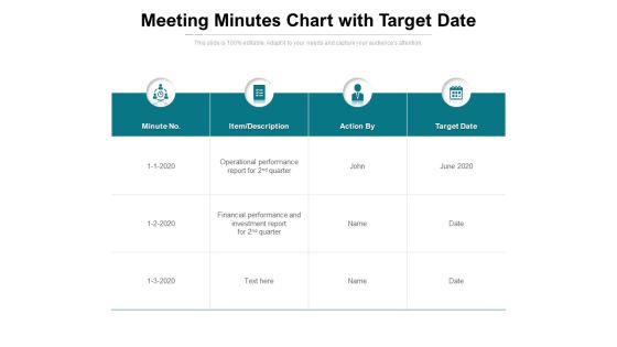 Meeting Minutes Chart With Target Date Ppt PowerPoint Presentation Portfolio Meeting Minutes Chart With Target Date Ppt PowerPoint Presentation Portfolio