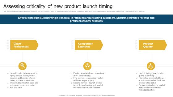 Merchandise Launch Kickoff Playbook Assessing Criticality Of New Product Launch Timing Structure PDF Merchandise Launch Kickoff Playbook Assessing Criticality Of New Product Launch Timing Structure PDF