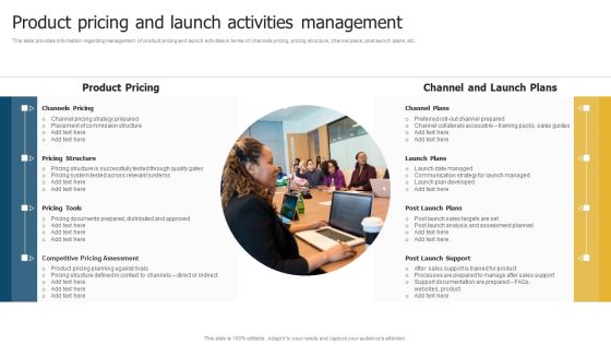 Merchandise Launch Kickoff Playbook Product Pricing And Launch Activities Management Introduction PDF Merchandise Launch Kickoff Playbook Product Pricing And Launch Activities Management Introduction PDF