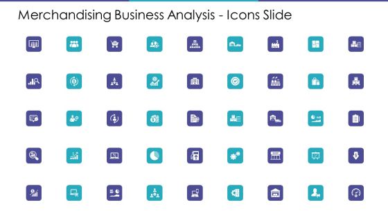 Merchandising Business Analysis Icons Slide Ppt Gallery Example PDF