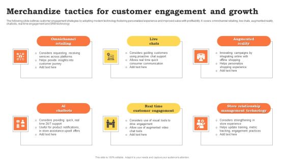 Merchandize Tactics For Customer Engagement And Growth Infographics PDF Merchandize Tactics For Customer Engagement And Growth Infographics PDF