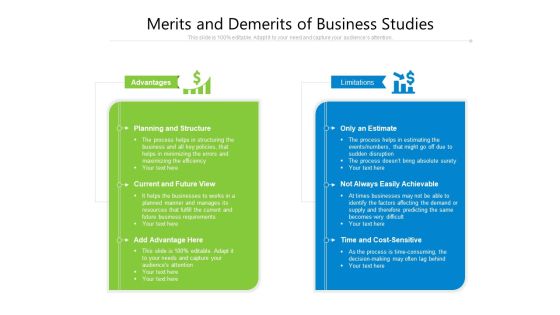Merits And Demerits Of Business Studies Ppt PowerPoint Presentation Gallery Objects PDF Merits And Demerits Of Business Studies Ppt PowerPoint Presentation Gallery Objects PDF