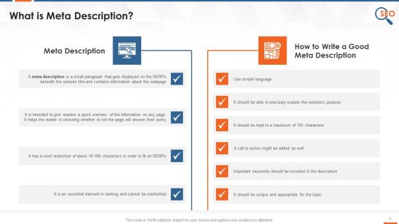 Meta Description And Its Importance Training Ppt