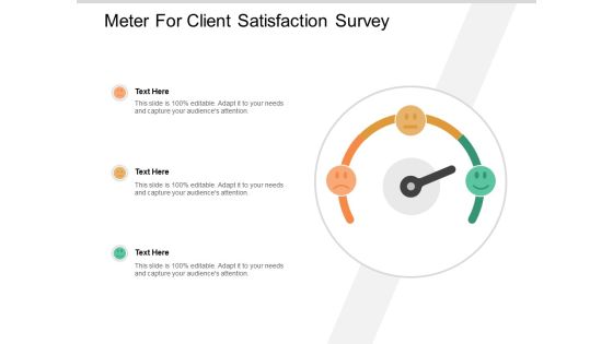 Meter For Client Satisfaction Survey Ppt PowerPoint Presentation Portfolio Outline