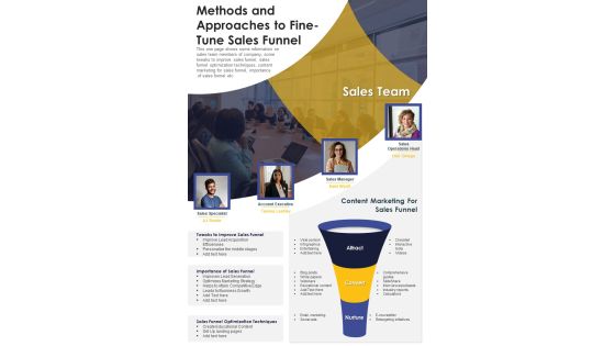 Methods And Approaches To Fine Tune Sales Funnel PDF Document PPT Template Methods And Approaches To Fine Tune Sales Funnel PDF Document PPT Template