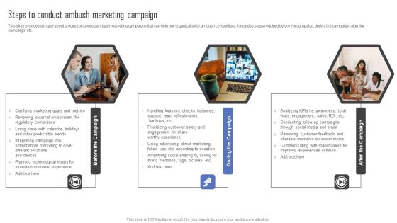 Methods For Implementing Ambush Advertising Campaigns Steps To Conduct Ambush Marketing Campaign Formats PDF Methods For Implementing Ambush Advertising Campaigns Steps To Conduct Ambush Marketing Campaign Formats PDF
